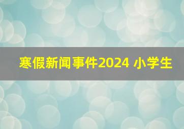 寒假新闻事件2024 小学生